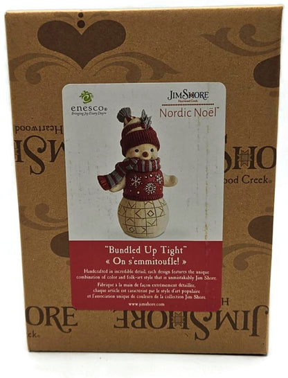 Jim Shore Enesco Snowy Smiles Nordic Noel Snowman Christmas Figurine 601083510