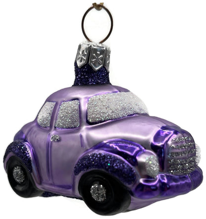 Patricia Breen Car Purple Glass OOAK Christmas Tree Decor Ornament CATZ 9900CO0