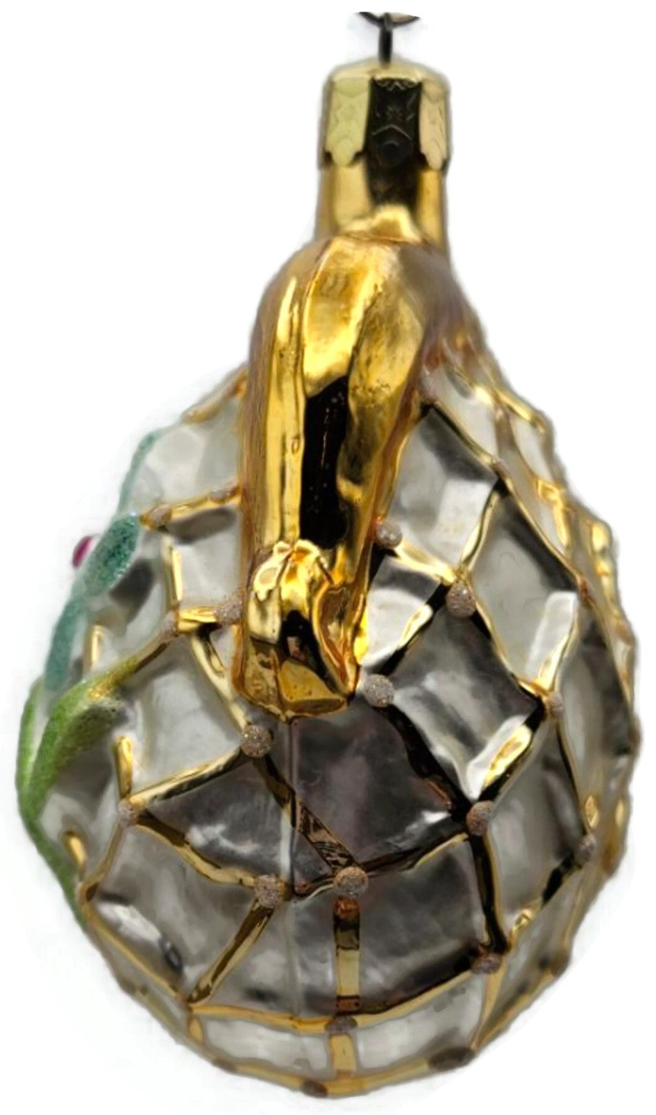 Christopher Radko Her Purse Blue Flower Glass Christmas Tree Ornament 91-088-07