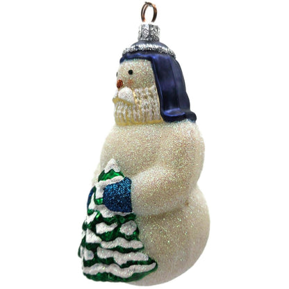 Patricia Breen Snow Joseph Blue Glittered Green White Christmas Ornament 20192