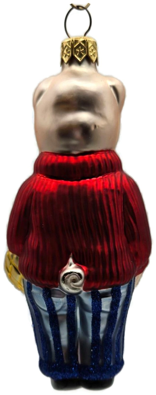 Patricia Breen This Little Piggy Goes to the Market Red Glass Ornament 96485