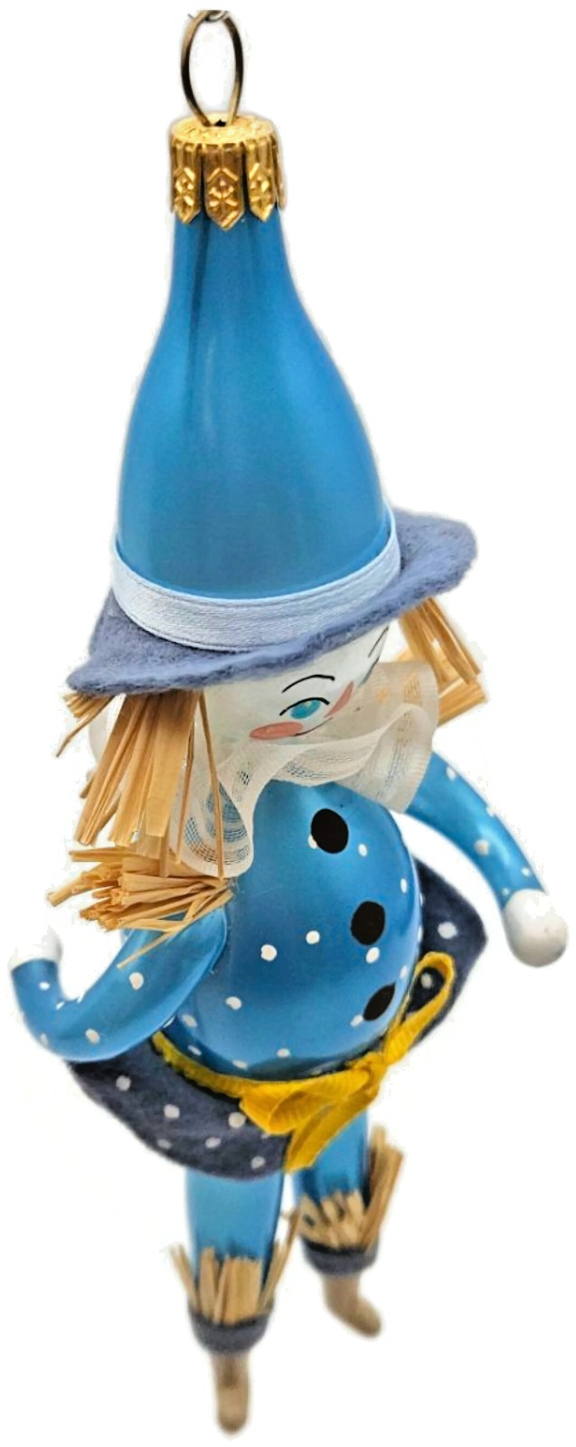 Soffieria De Carlini Wizard of Oz Blue Scarecrow Glass Christmas Ornament8
