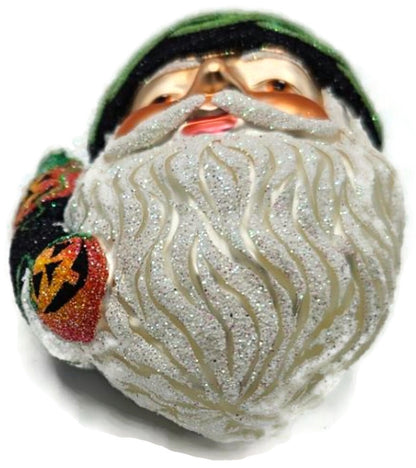 Patricia Breen Sparkle Plenty Halloween Santa Pumpkin Ghost Glass Ornament 23529