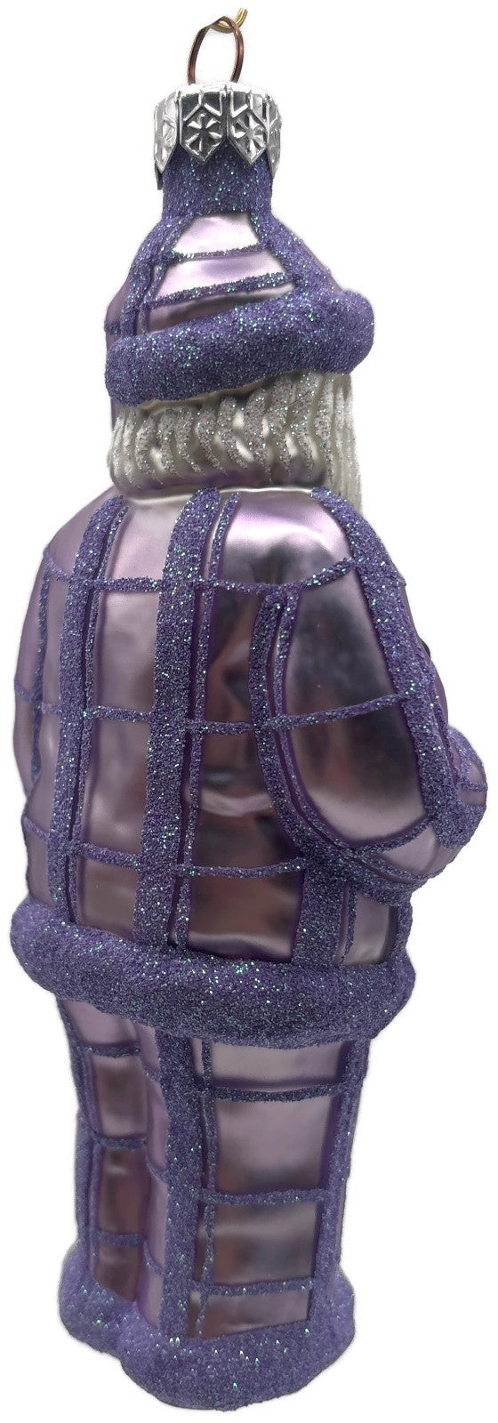 Patricia Breen Ring In The New Lavender Plaid Santa Christmas Ornament CATZ 97347