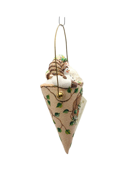 Patricia Breen Victorian Candy Cone Peaches Glass Spring Christmas Ornament 25802