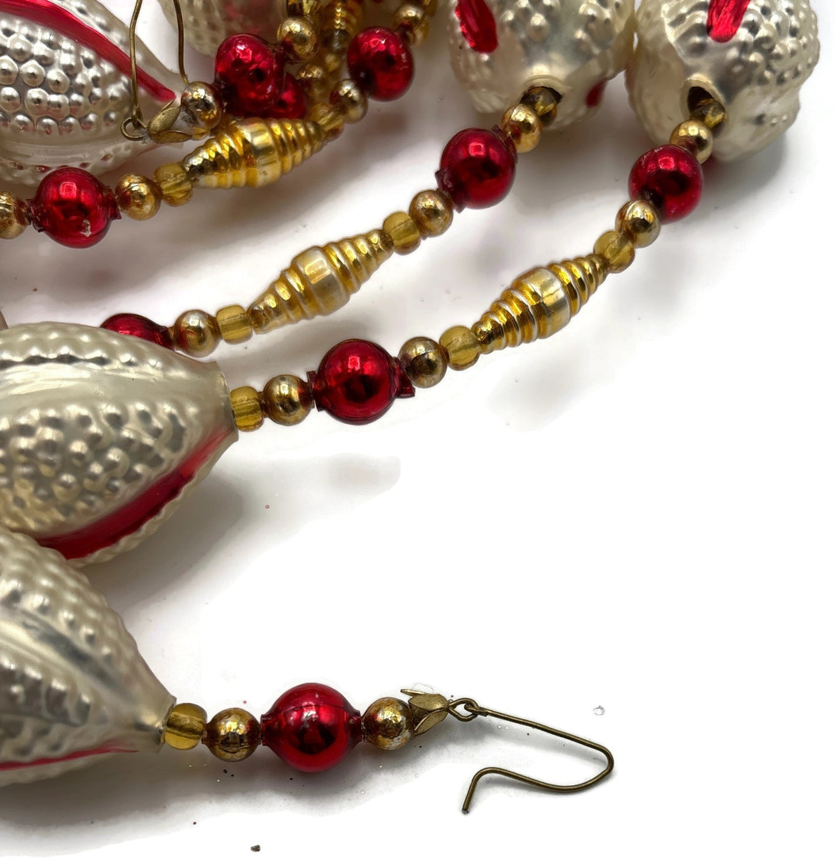 Christopher Radko Twelfth Night Beaded Silver Gold Christmas Garland 92 231 06