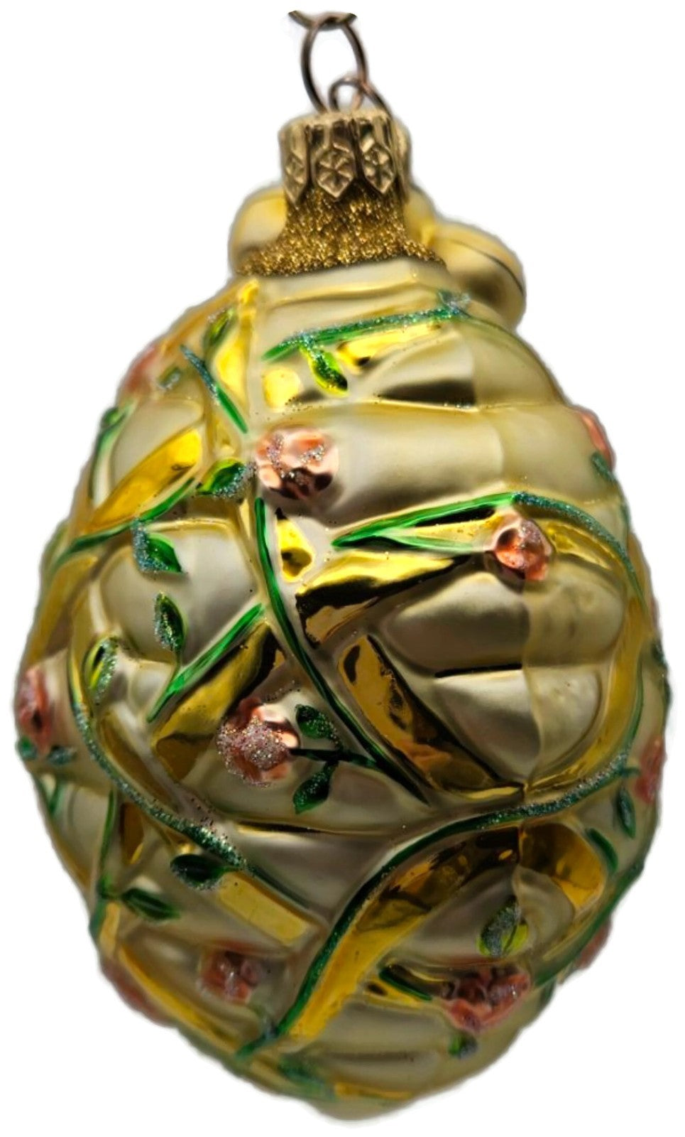 Patricia Breen Trelliage Beehive Pink Rose Gold Bee 2 Part Spring Ornament 20432