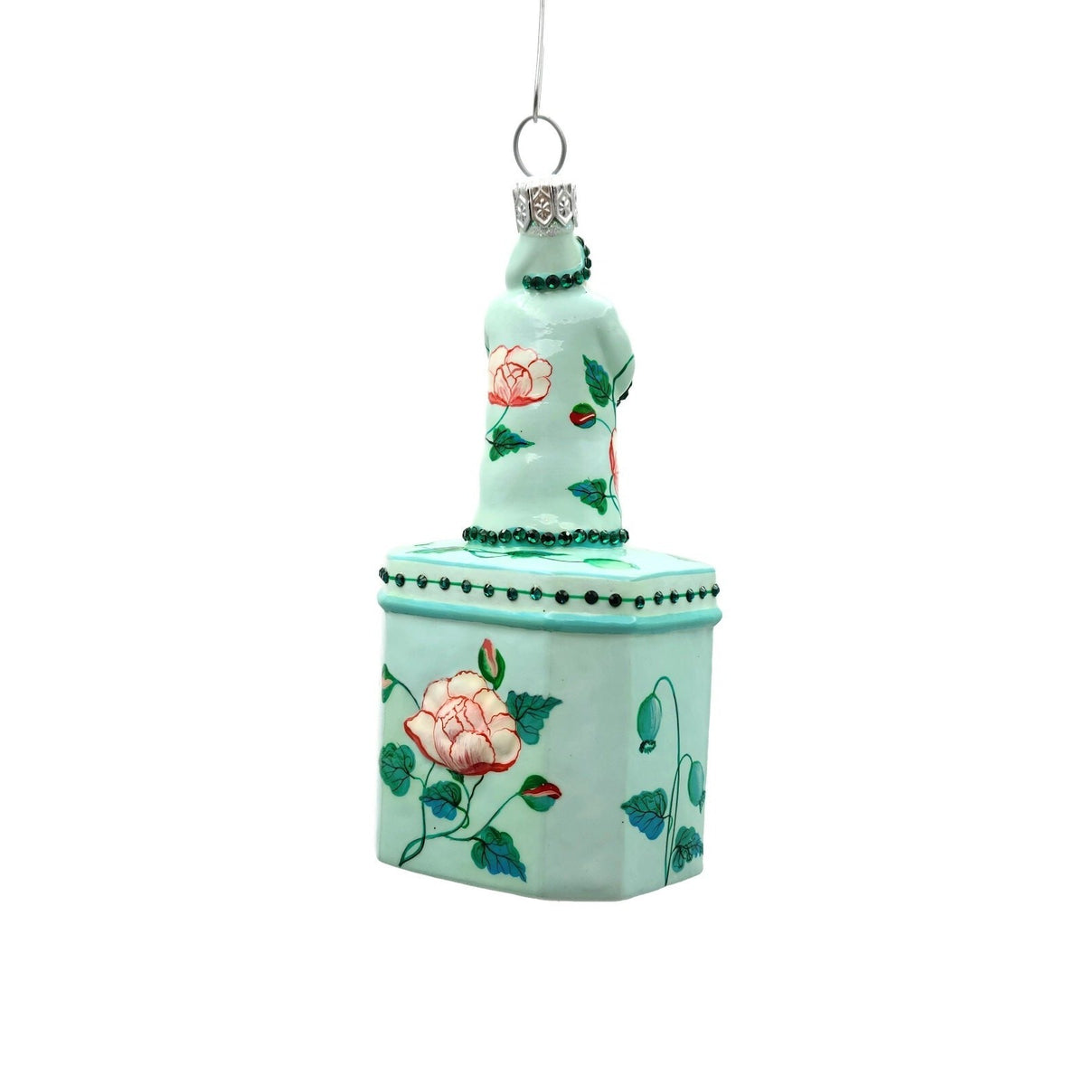 Patricia Breen Santa for Mimi Poppies Tea Party Jeweled Spring Ornament 29396