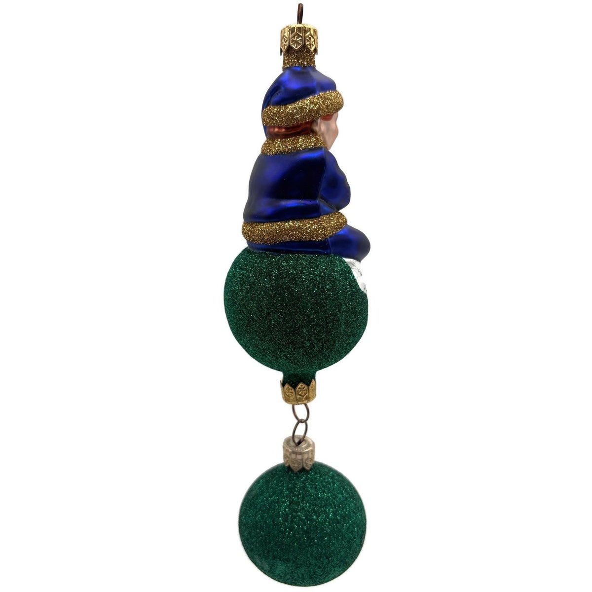 Patricia Breen Jingles The Elf Blue Suit Green Ball Christmas Ornament 9900HCB5