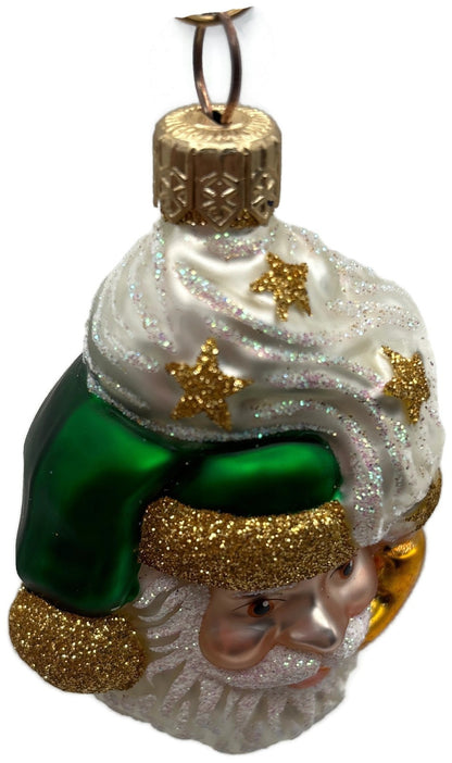 Patricia Breen Miniature Merry Olde Elf Green Gold Stars Christmas Ornament 99478