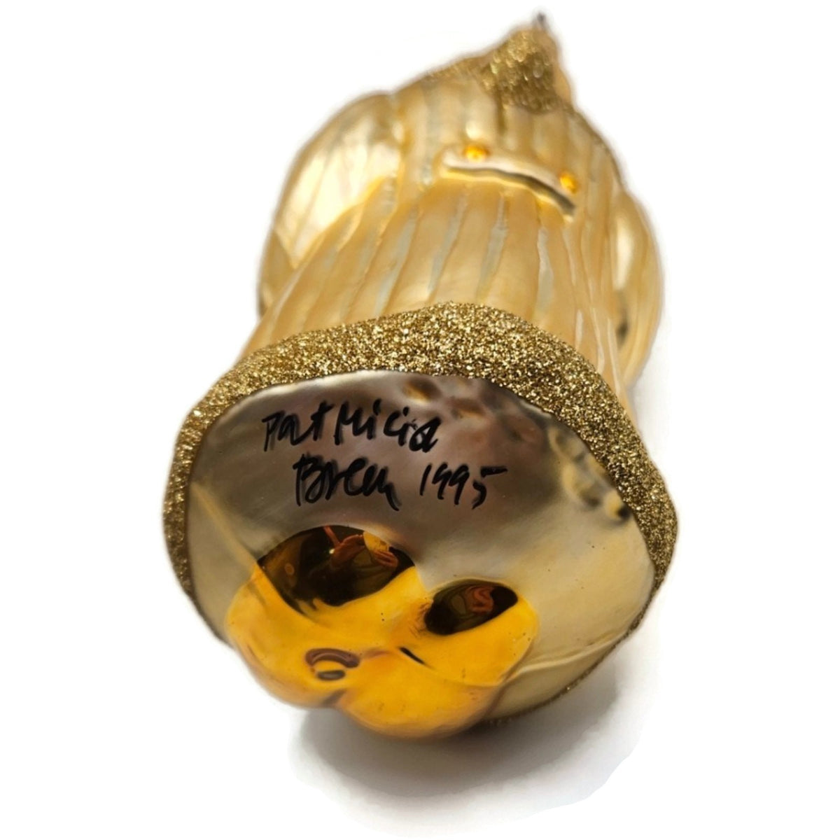 Patricia Breen Snowflake Santa Claus Citrine Signed Christmas Tree Ornament 964511