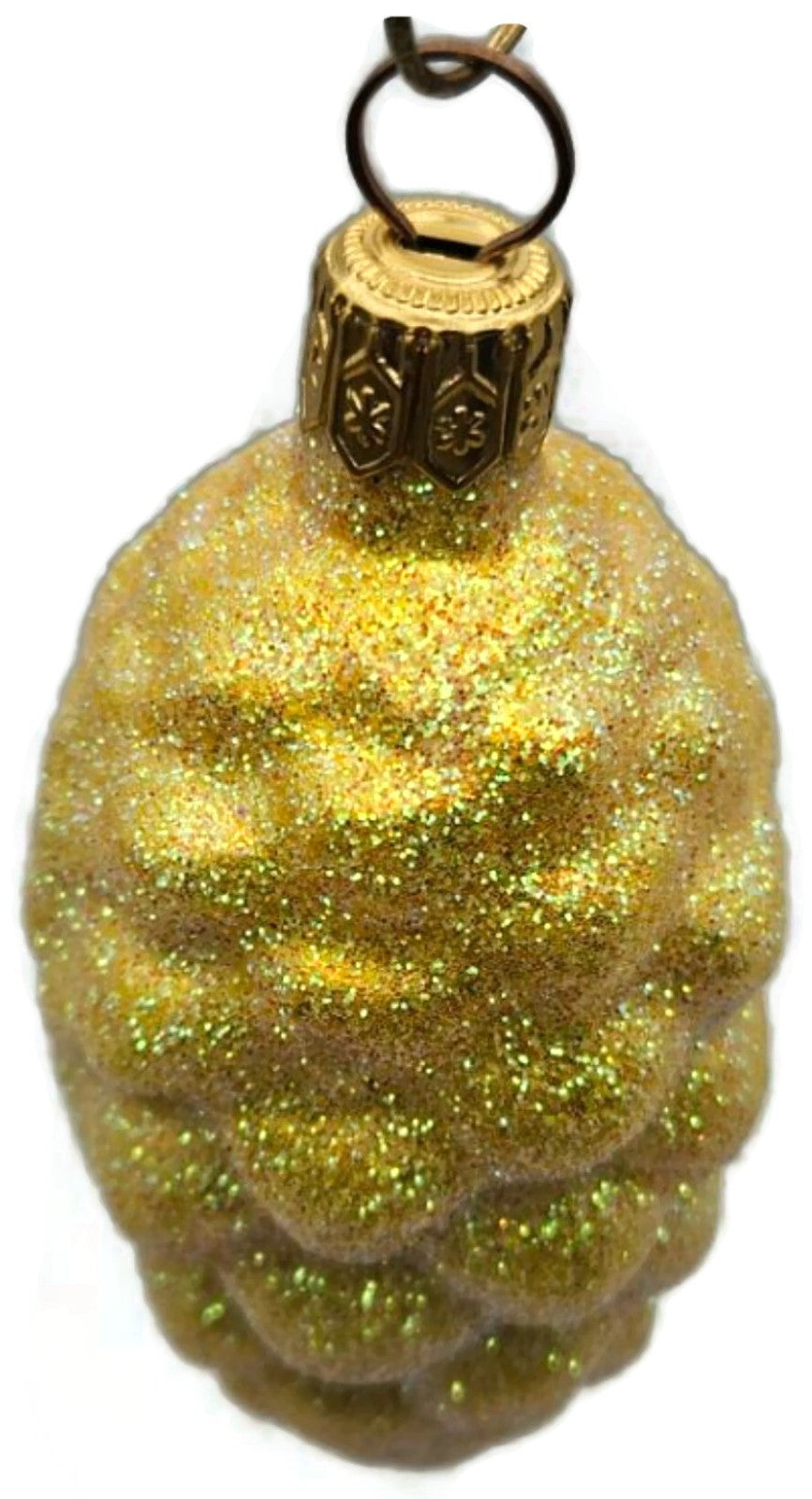 Patricia Breen Walk in the Woods Spruce Cone Yellow Christmas Ornament 96519