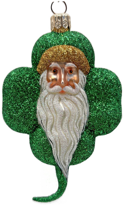 Patricia Breen Eire Santa Green Shamrock St. Patrick's Christmas Ornament 21070