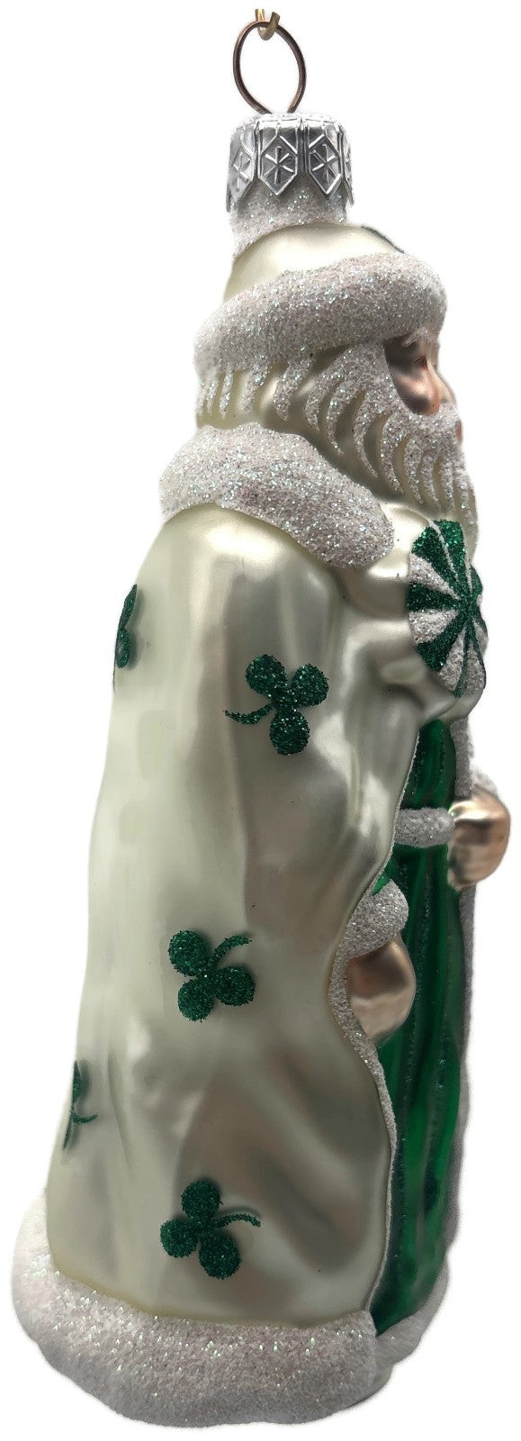 Patricia Breen Santa of the North Green Shamrocks St. Patrick's Ornament 97432