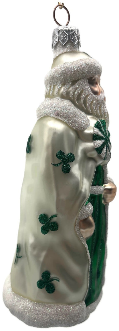 Patricia Breen Santa of the North Green Shamrocks St. Patrick's Ornament 97432