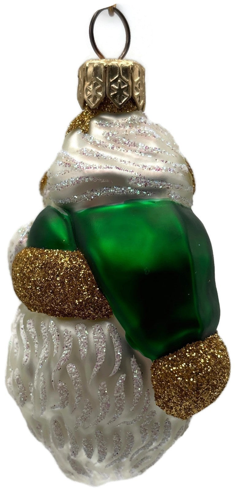 Patricia Breen Miniature Merry Olde Elf Green Gold Stars Christmas Ornament 99473