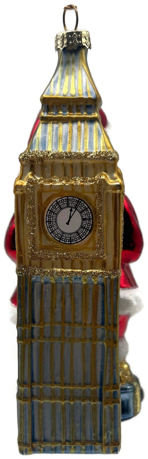 World Market Santa Big Ben London Wreath Glass Christmas Ornament England4