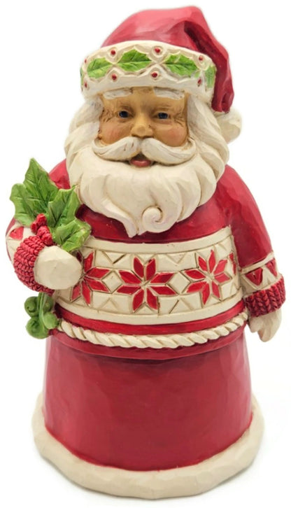 Jim Shore Nordic Holly Berry Noel Santa Red Pint Sized Christmas Decor Figurine0