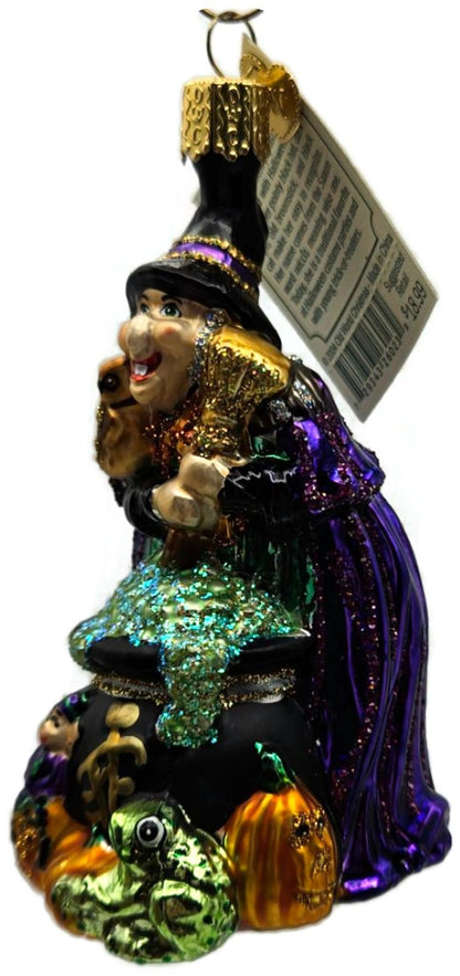 Old World Christmas 2004 Witch With Cauldron OWC Glass Halloween Decor Ornament5