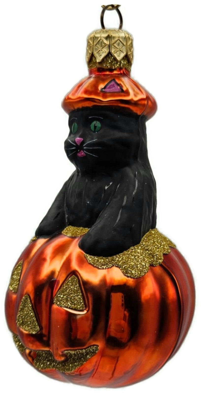 Patricia Breen Cat-O-Lantern Pumpkin Matte Christmas Halloween Ornament 98047