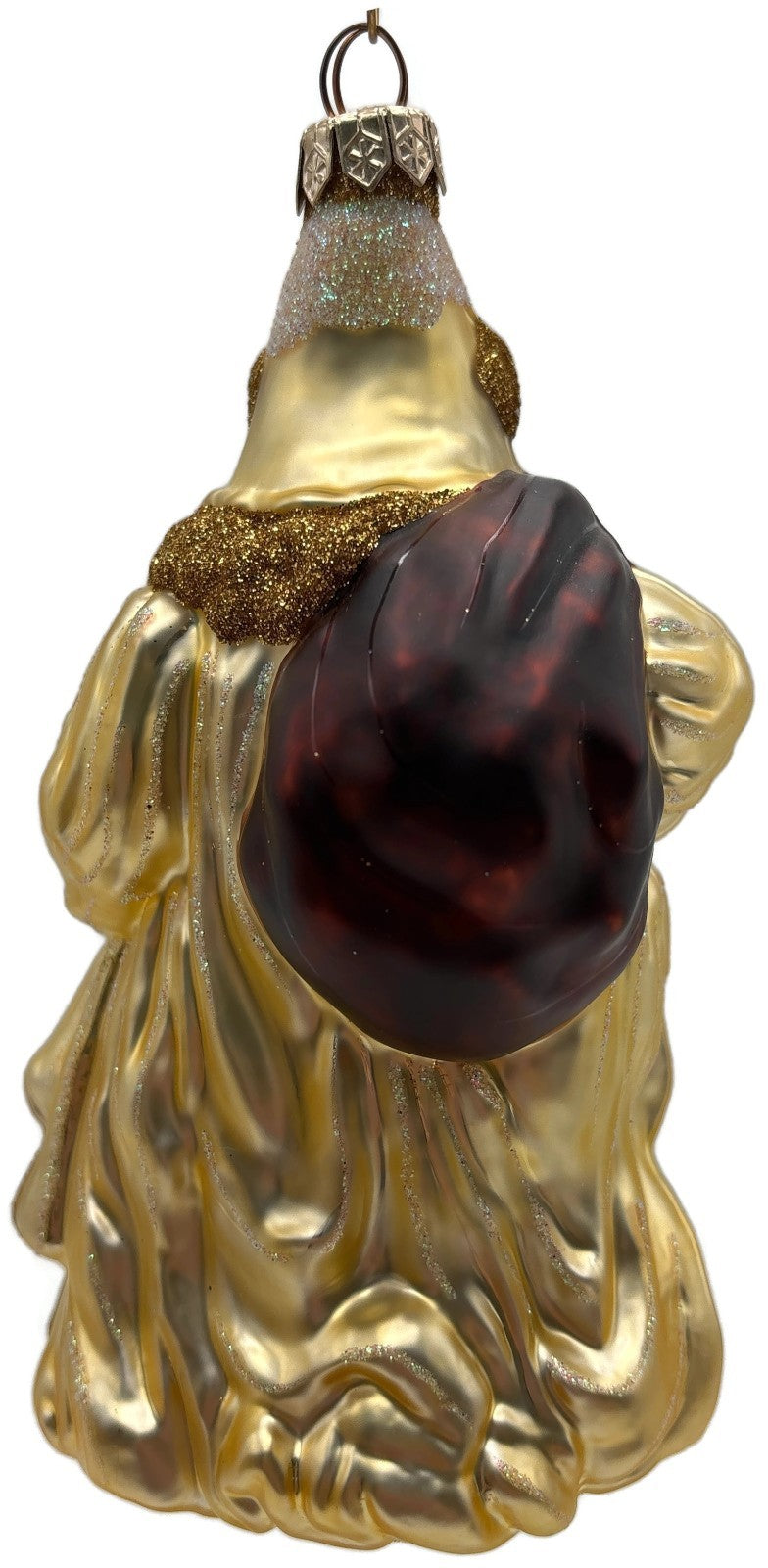 Patricia Breen Van Mourik Santa Claus Gold Brown Fall Christmas Ornament 20444