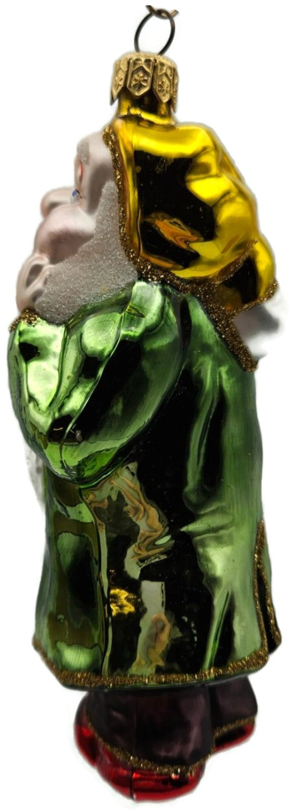 Kurt Adler Polonaise Komozja Sleepy Dwarf Snow White Green Christmas Ornament6