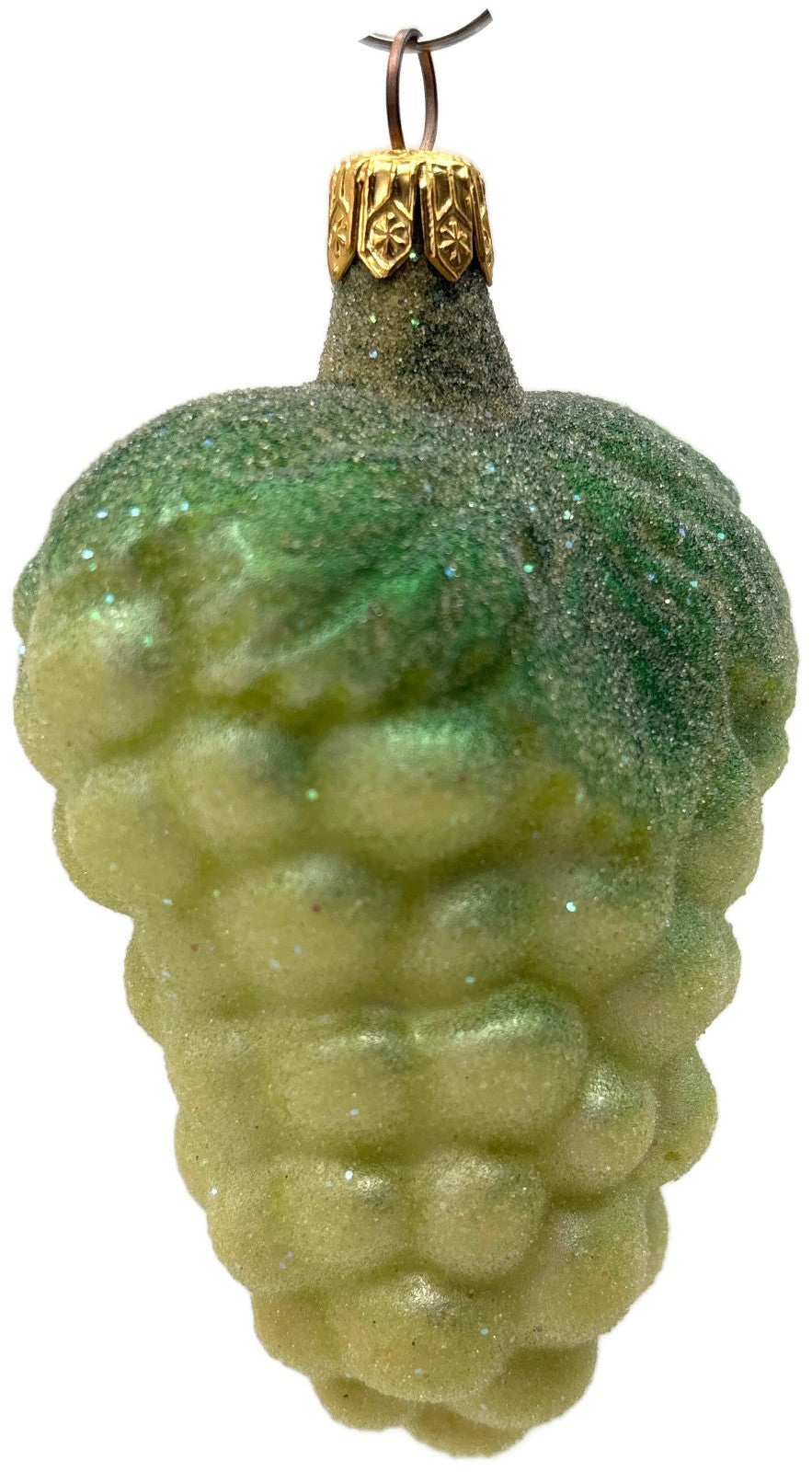 Christopher Radko 1997 Green Grapes Frosted Glass Christmas Ornament 97 112 05