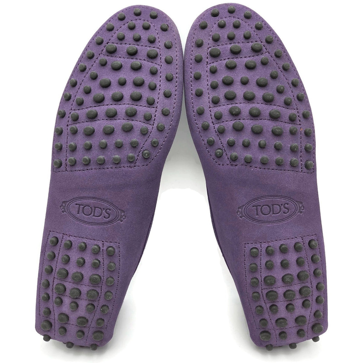 TOD'S Driving Moccasins Loafers Shoes Purple Suede Gommino Womens Size 39.59
