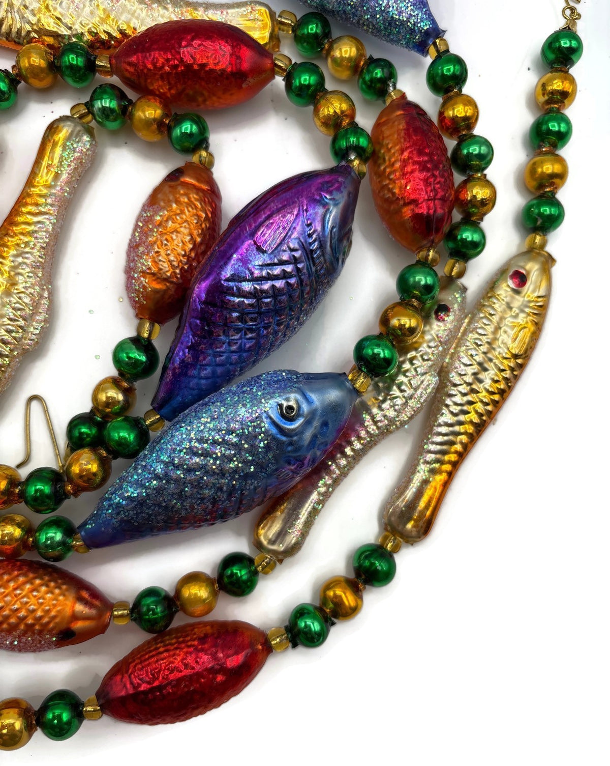 Christopher Radko Pisces Fish Garland Beaded Nautical Christmas Decor 94 448 04
