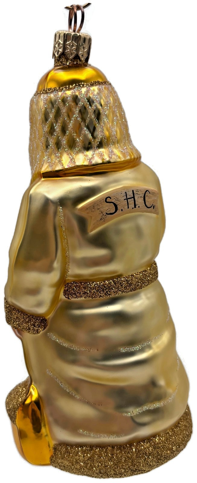 Patricia Breen 2000 Beeskeeping Santa SHC Gold Bee Spring Ornament 20052