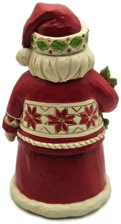 Jim Shore Nordic Holly Berry Noel Santa Red Pint Sized Christmas Decor Figurine4