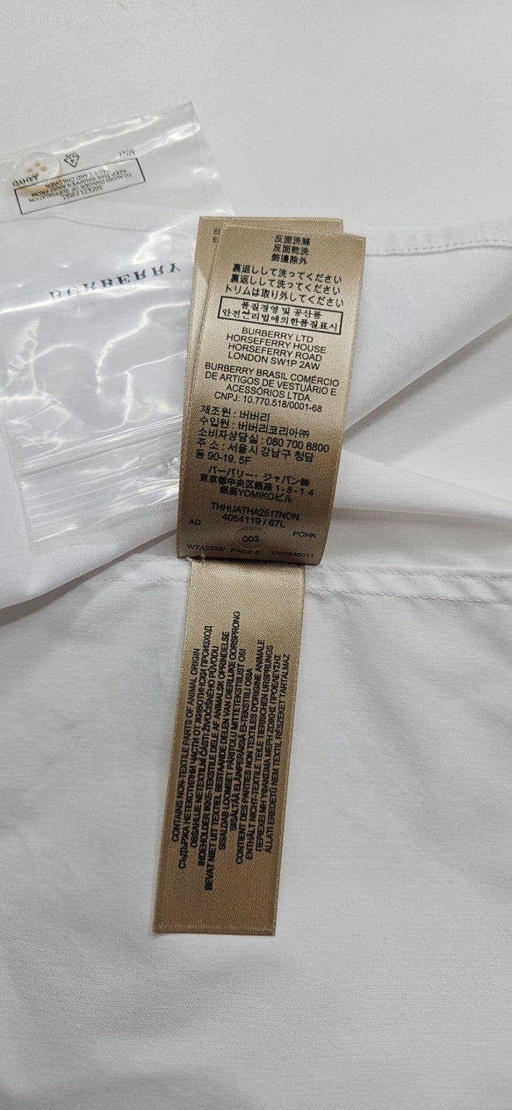 Burberry London Women's White Ruffle Collar Cuff Cotton Button Up Shirt US 6 NWT9