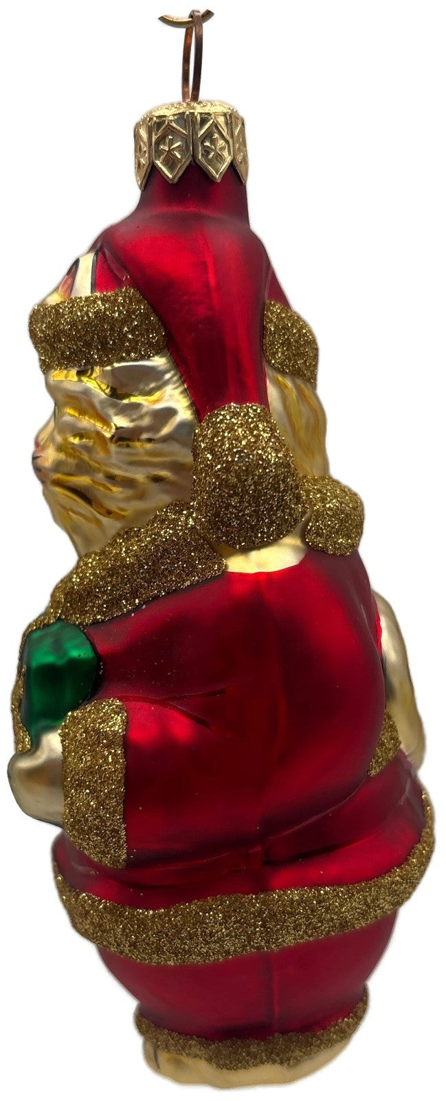 Patricia Breen Santa Paws Red Gold Trim Cat Animal Christmas Tree Ornament 95366