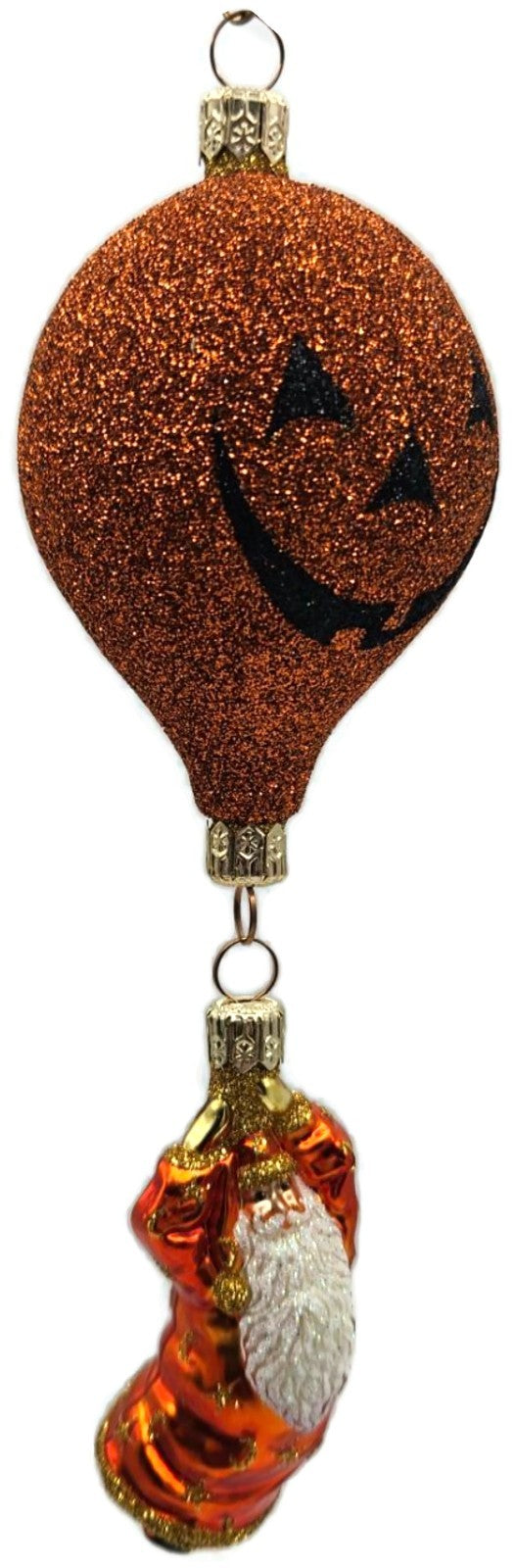 Patricia Breen Into The Blue Pumpkin Santa Halloween Christmas Ornament 21947