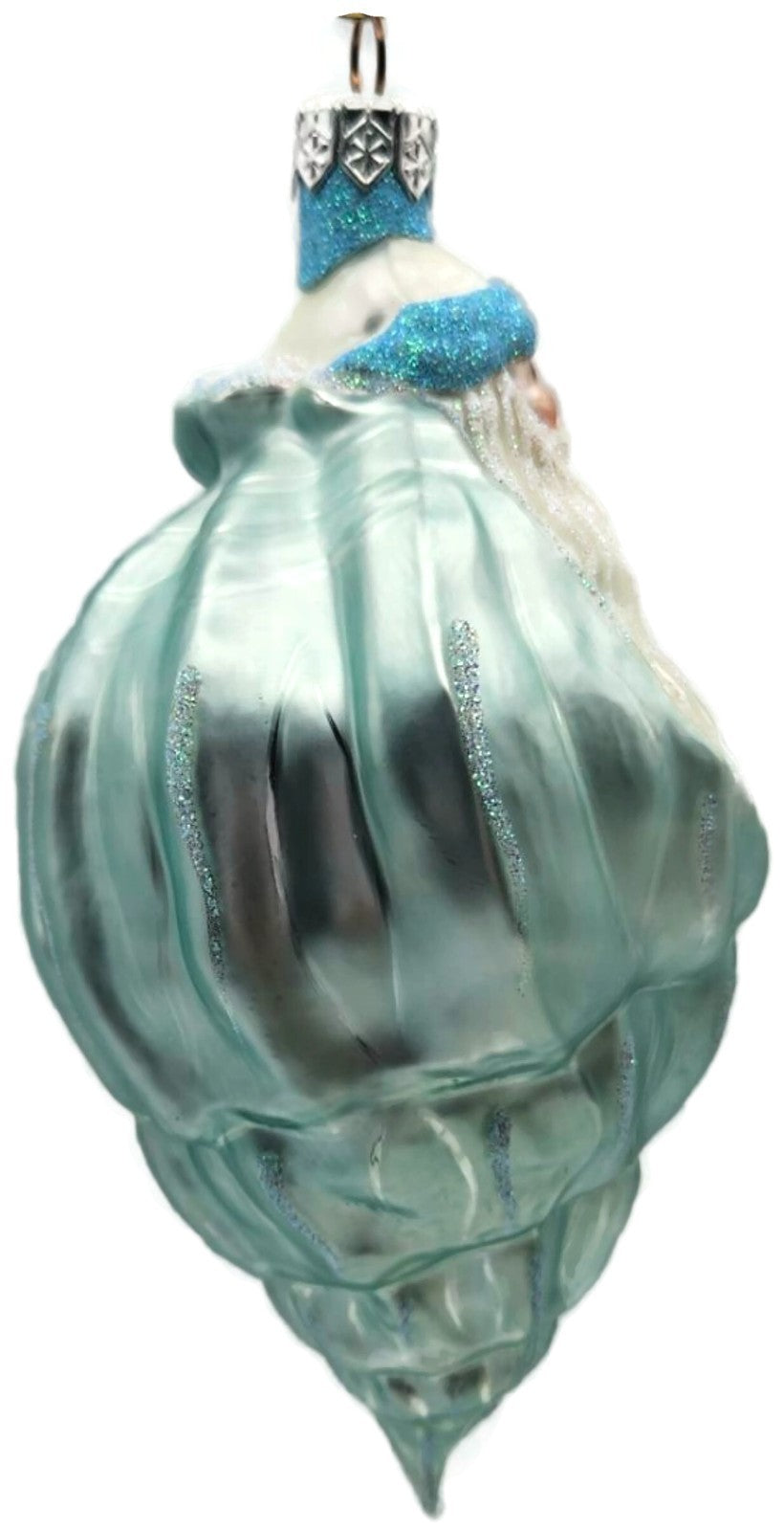 Patricia Breen Coastal Santa Turquoise Seashell Nautical Christmas Ornament 97105