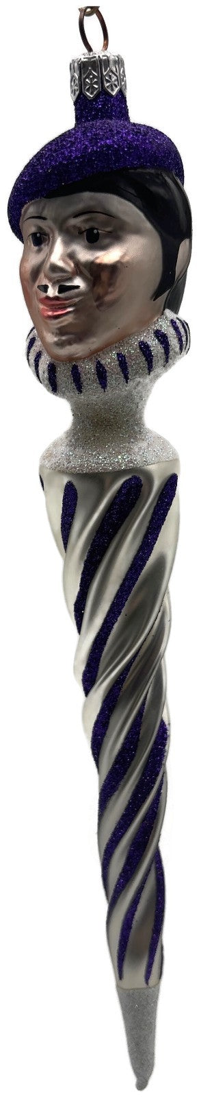 Patricia Breen 1997 French Twist Pearl Purple Glittered Stripes Pearl Tip 95526