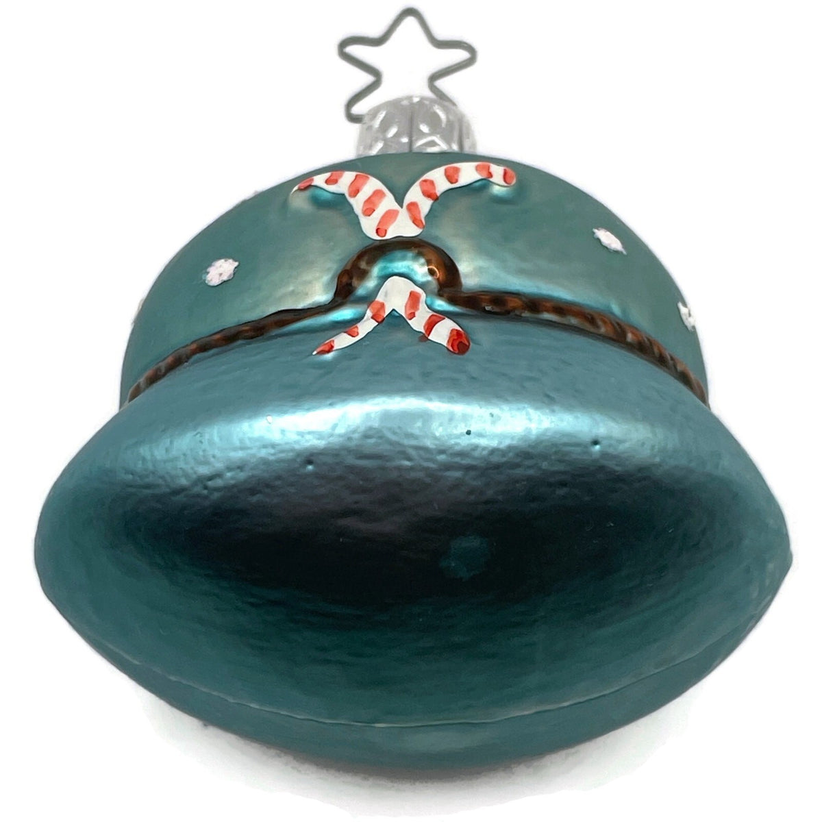 Inge Glass OWC Christmas Cap Candy Canes Glass Holiday Tree Decoration Ornament1