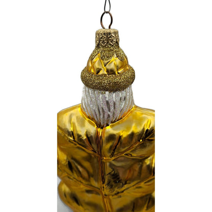 Patricia Breen Oak Leaf Santa Claus Gold Fall Christmas Holiday Ornament 97326
