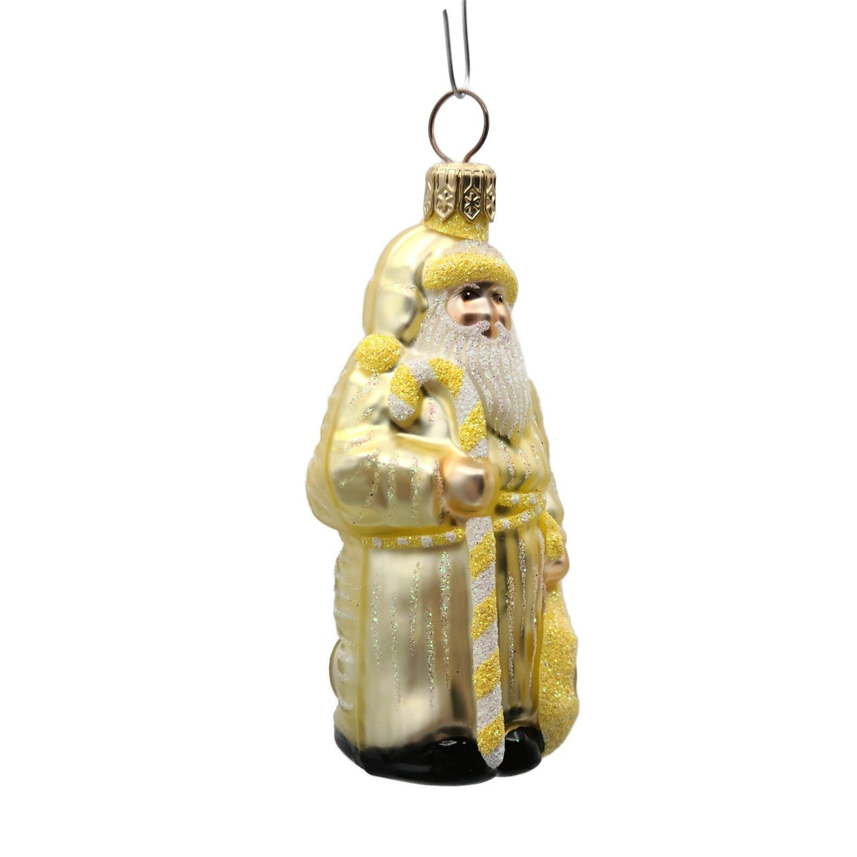 Patricia Breen Miniature Millennium Santa Claus Yellow Christmas Ornament 99485