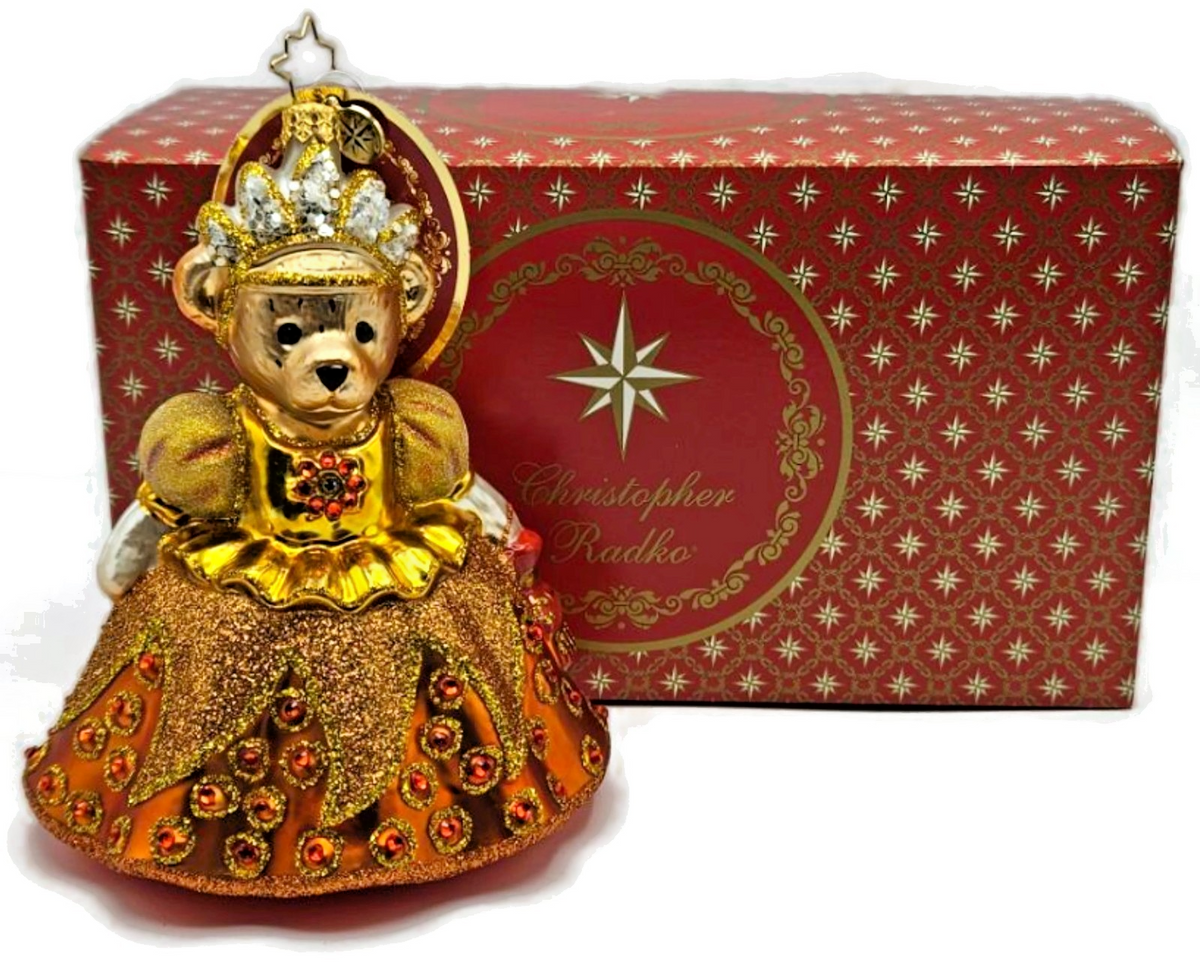 Christopher Radko Muffy Millennium Memory Bear Glass Christmas Ornament 102254410
