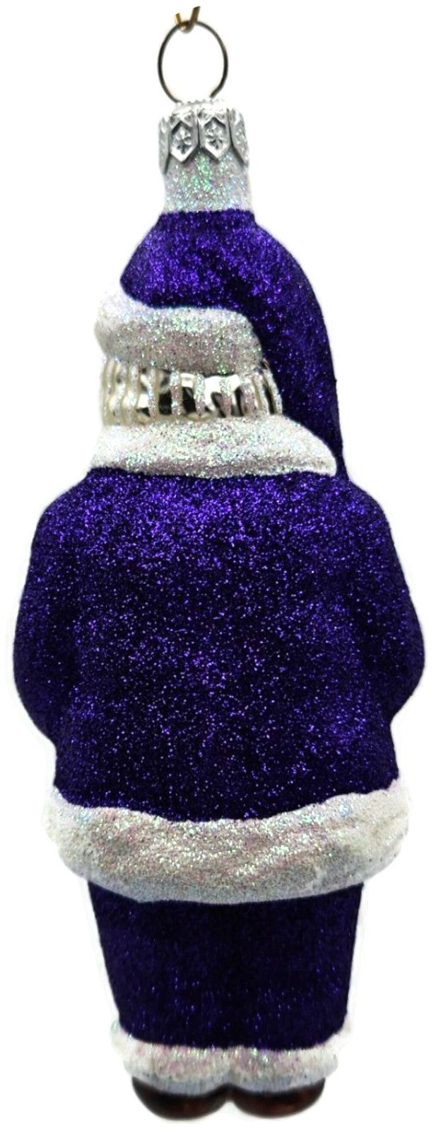 Patricia Breen A Snack For Rudolph Purple Glitter Santa Christmas Ornament 96444