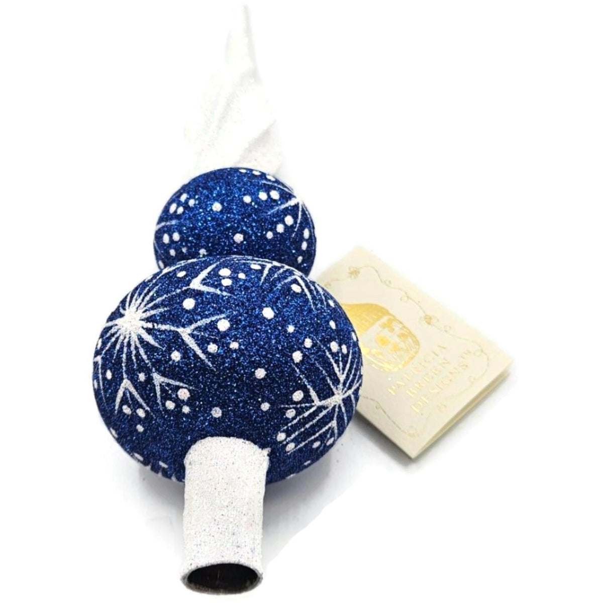 Patricia Breen Miniature Blizzard Finial Cobalt Blue Christmas Tree Topper 97938