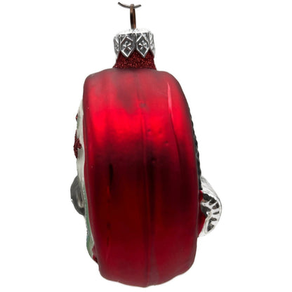 Patricia Breen Caviar Tin Red Round Glitter Fish Eggs Christmas Ornament 96064