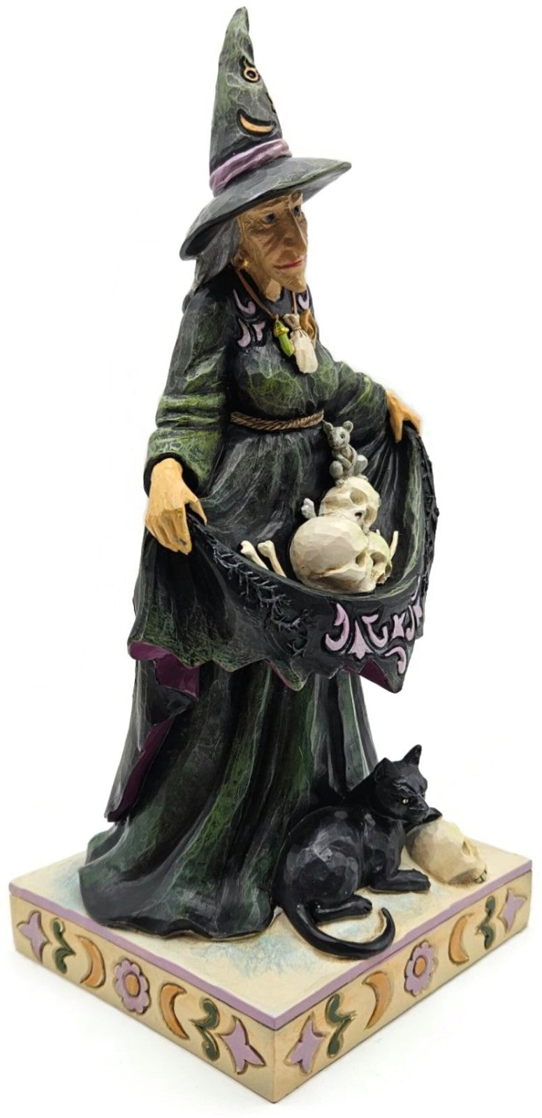 Jim Shore Heartwood Creek Wicked This Way Witch with Skulls in Skirt Figurine8