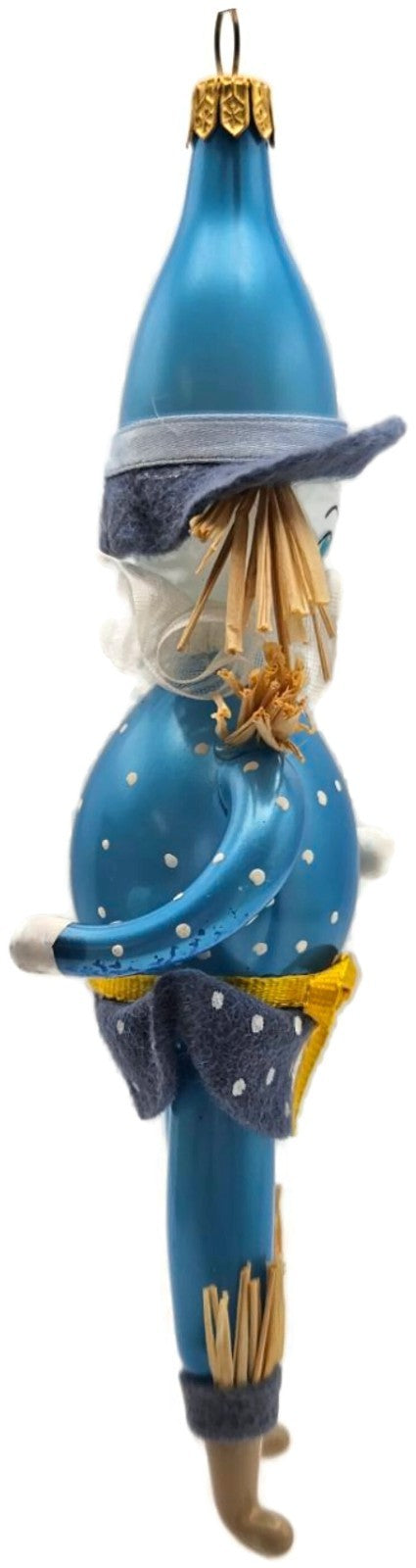 Soffieria De Carlini Wizard of Oz Blue Scarecrow Glass Christmas Ornament2