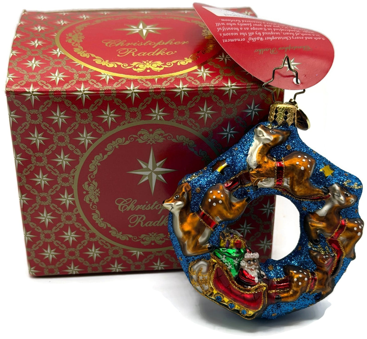 Christopher Radko Santa's Midnight Ride Gem Stars Christmas Ornament 101973915