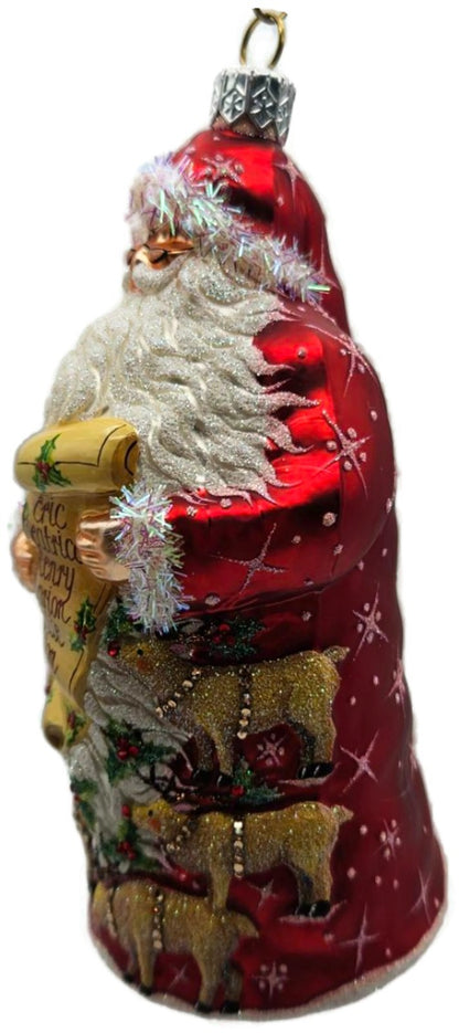Patricia Breen Everyone Can Lead Red Santa Reindeer Christmas Ornament 260911