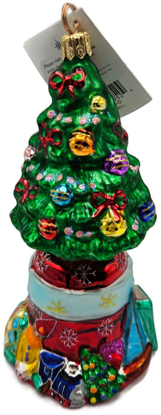 Christopher Radko O'Tannenbell Snowflakes Glass Christmas Tree Ornament 00 019 01