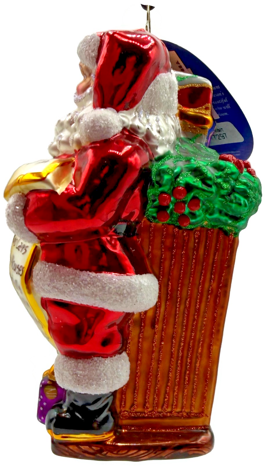 Christopher Radko Joyful Visit Santa Claus Fireplace Christmas Ornament 10172973