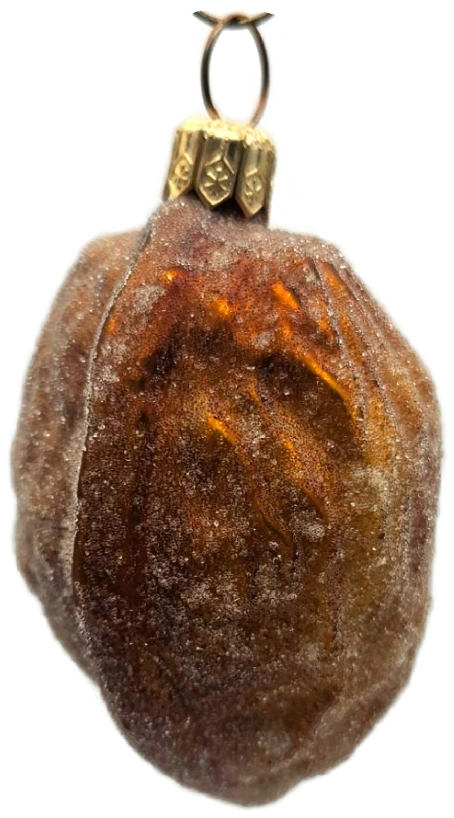 Christopher Radko Sugared Walnut Glitter Glass Christmas Tree Ornament 98-464-05